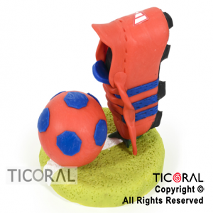 ADOR MAQUETA BOTIN DE FUTBOL SAN LORENZO A. PORC FRIA x 1